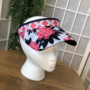 New Glove It Women’s Tropical Floral Print Sun Visor with Adjustable Coil, NWOT.